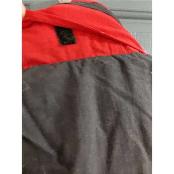 LL Bean Coat Mens Large Parka Coat Hidden Hoodie Black Red Outdoor Adult OP928 - Picture 9 of 10